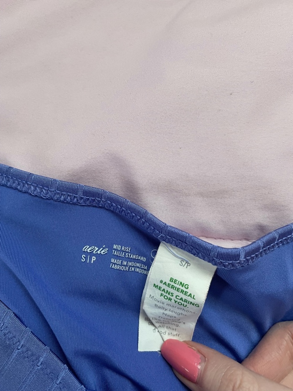 aerie Ribbed Triangle Bikini - Periwinkle - Picture 5 of 5